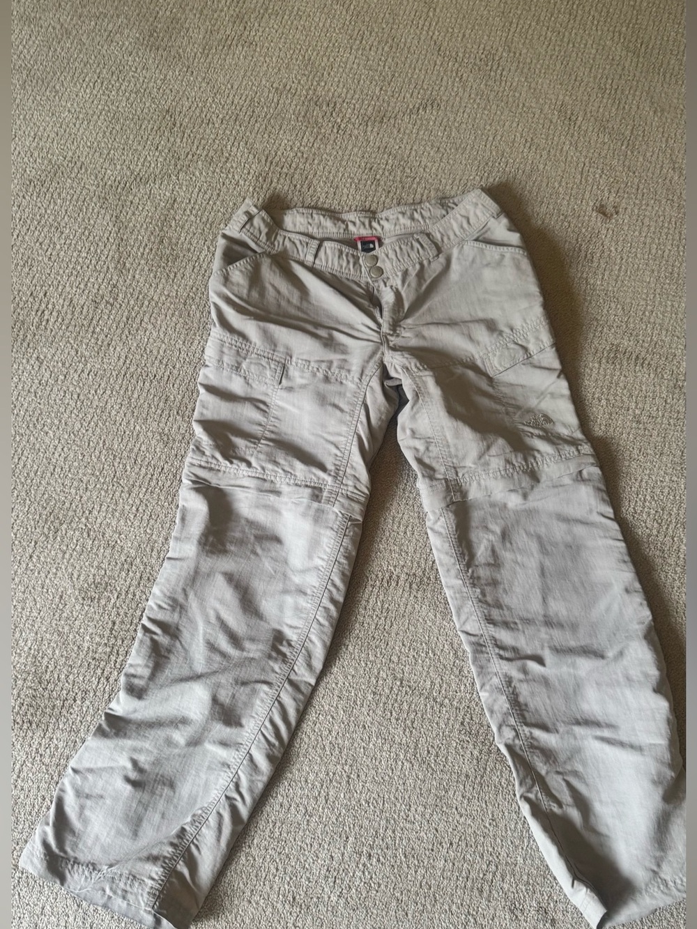 Tan North face women’s convertible hiking pants